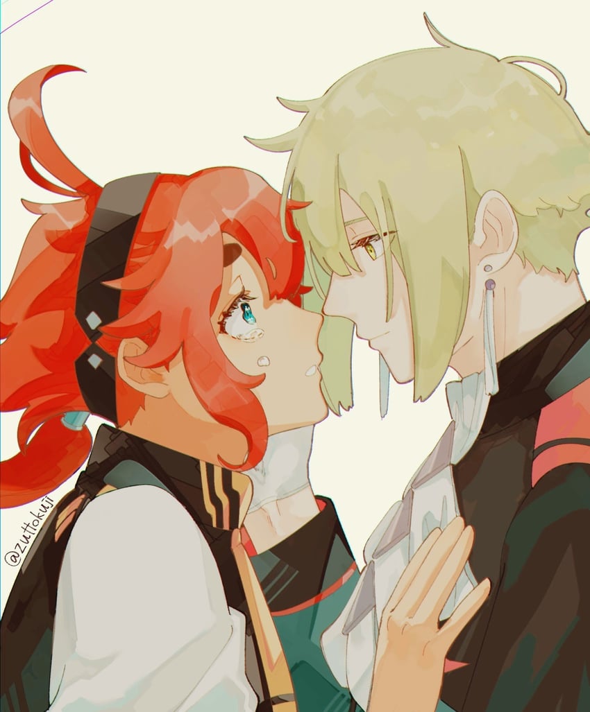 suletta mercury and elan ceres (gundam and 1 more) drawn by kujira_(zuttokuji)