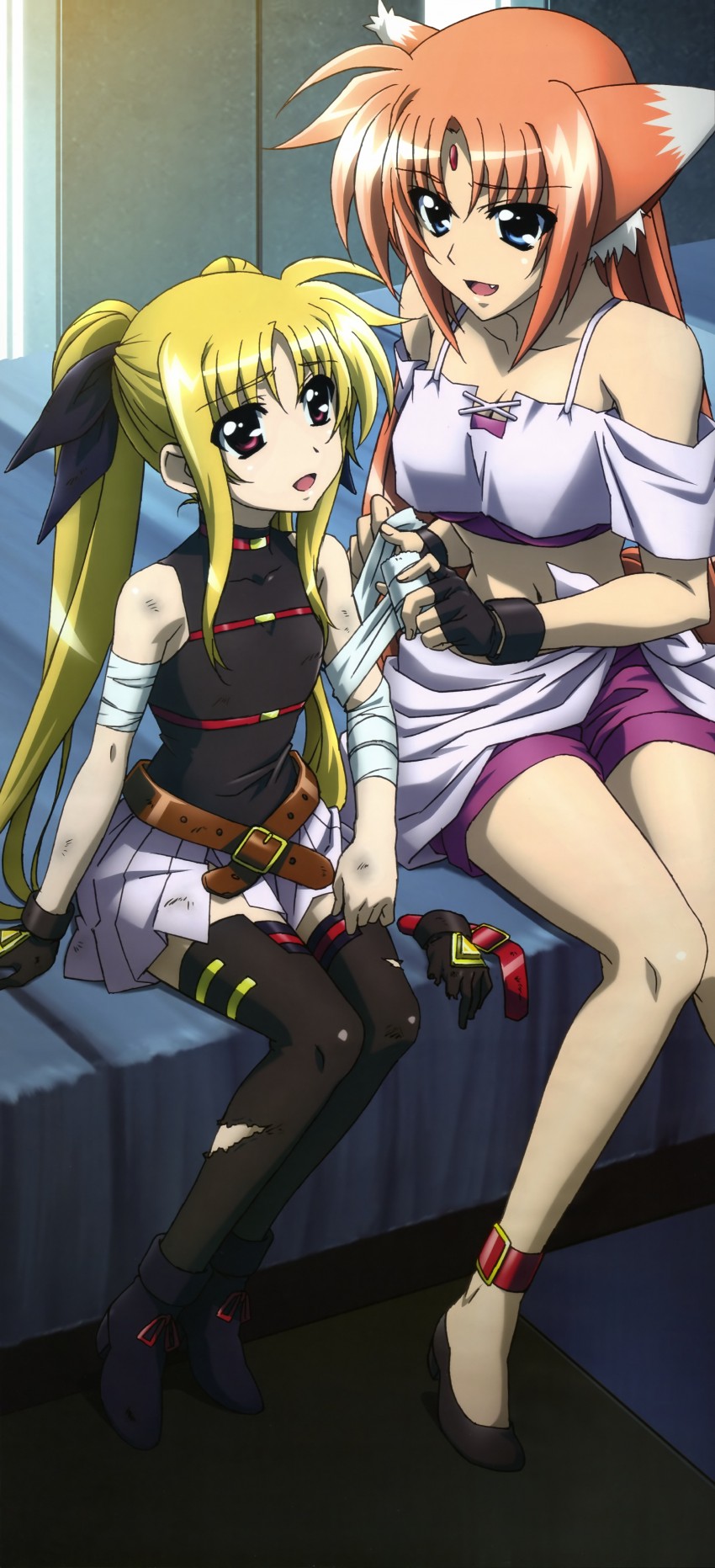 fate testarossa and arf (lyrical nanoha and 3 more) drawn by hashimoto_takayoshi