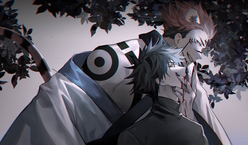 fushiguro megumi and ryoumen sukuna (jujutsu kaisen) drawn by shayu_pao_jiao