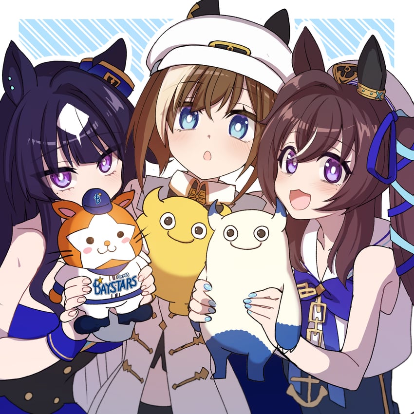 cheval grand, verxina, vivlos, db. starman, chapy, and 1 more (umamusume and 1 more) drawn by nachisuke