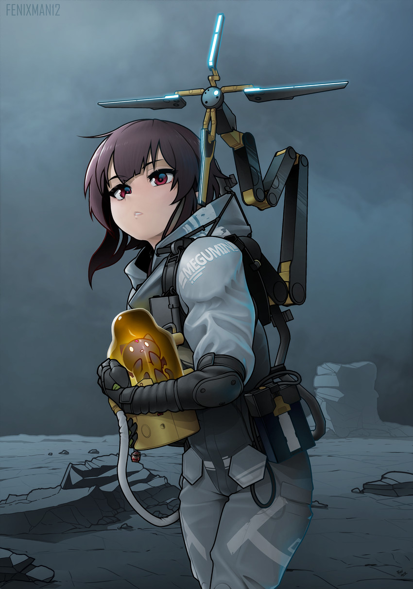 megumin, chomusuke, sam porter bridges, and bb-28 (kono subarashii sekai ni shukufuku wo! and 1 more) drawn by fenixman12