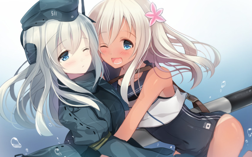 ro-500 and u-511 (kantai collection) drawn by hiiragi_souren