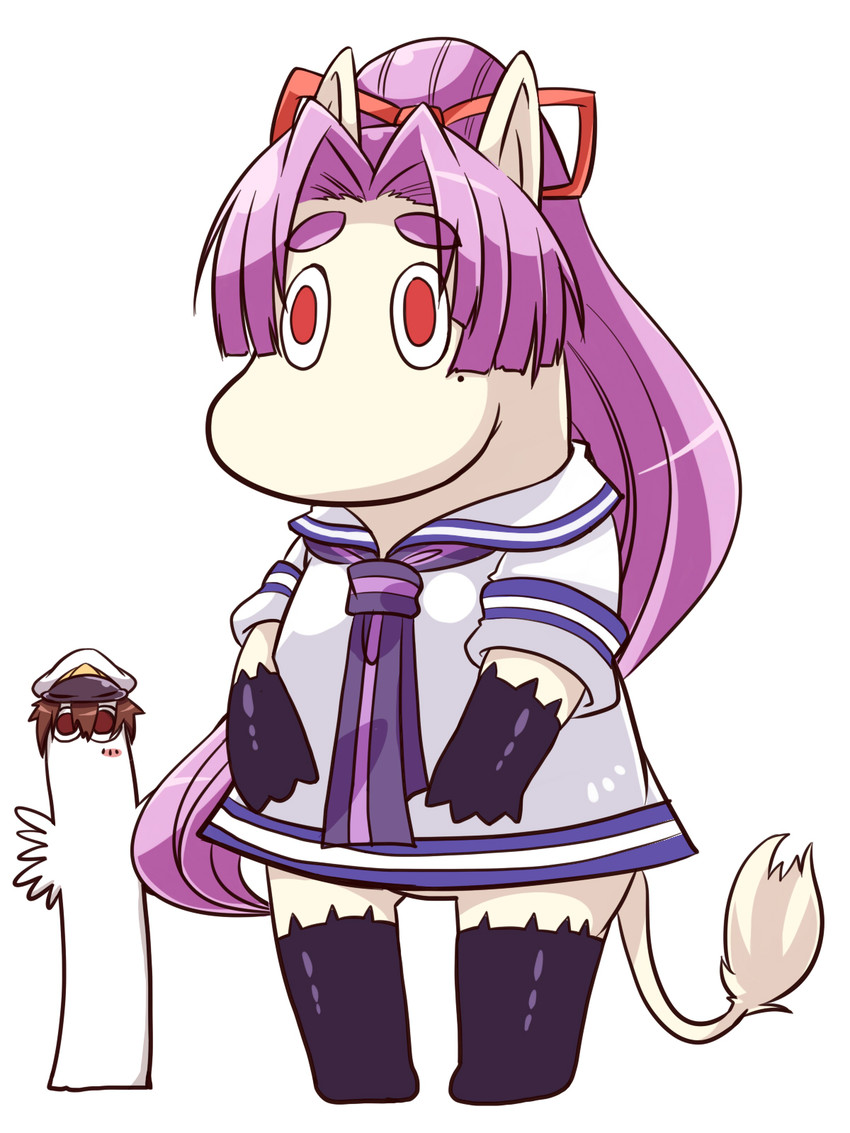 admiral, hatsuharu, moomintroll, and hattifattener (kantai collection and 1 more) drawn by amagaeru_(hylathewet)
