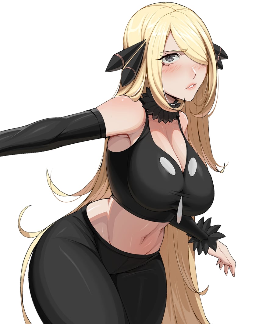 cynthia (pokemon and 1 more) drawn by cosita_art