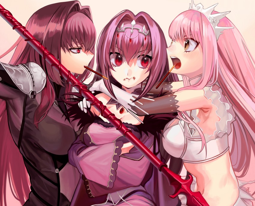 scathach, scathach skadi, and medb (fate and 1 more) drawn by asamitsu_(n_morninglight)