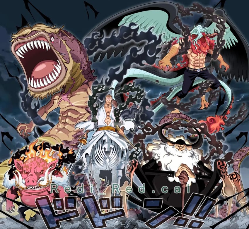 jaygarcia saturn, ethan-baron v. nusjuro, marcus mars, topman warcury, and shepherd ju peter (one piece) drawn by redi_red.cal