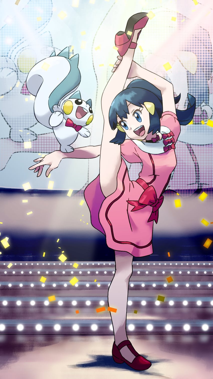 dawn and pachirisu (pokemon and 1 more) drawn by case-k