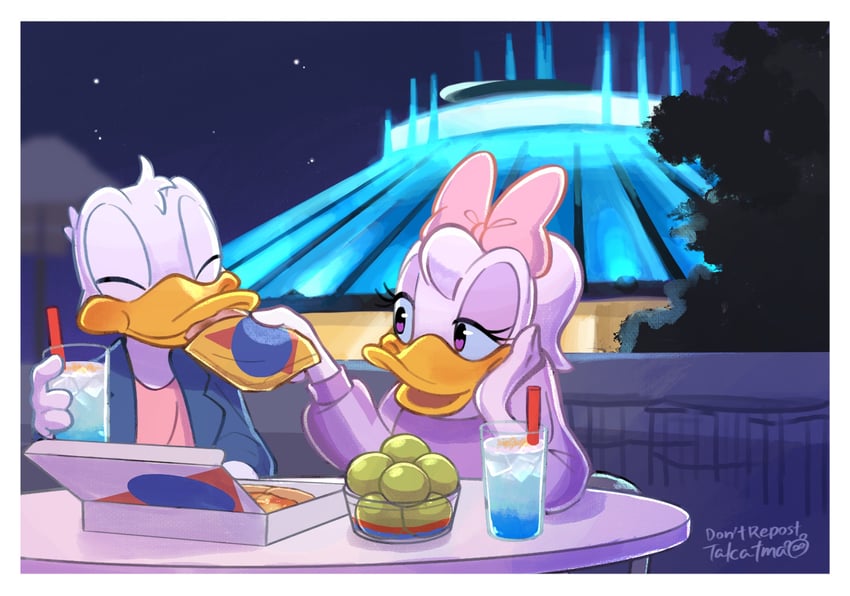 donald duck and daisy duck (mickey mouse & friends) drawn by takatmaorange