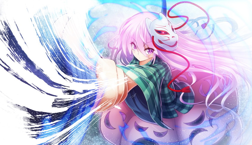 hata no kokoro (touhou) drawn by z.o.b