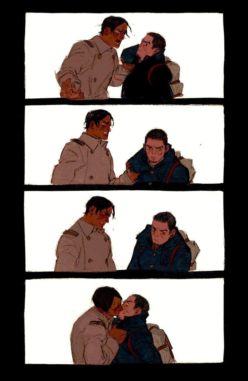tsukishima hajime and koito otonoshin (golden kamuy) drawn by chengongzi123