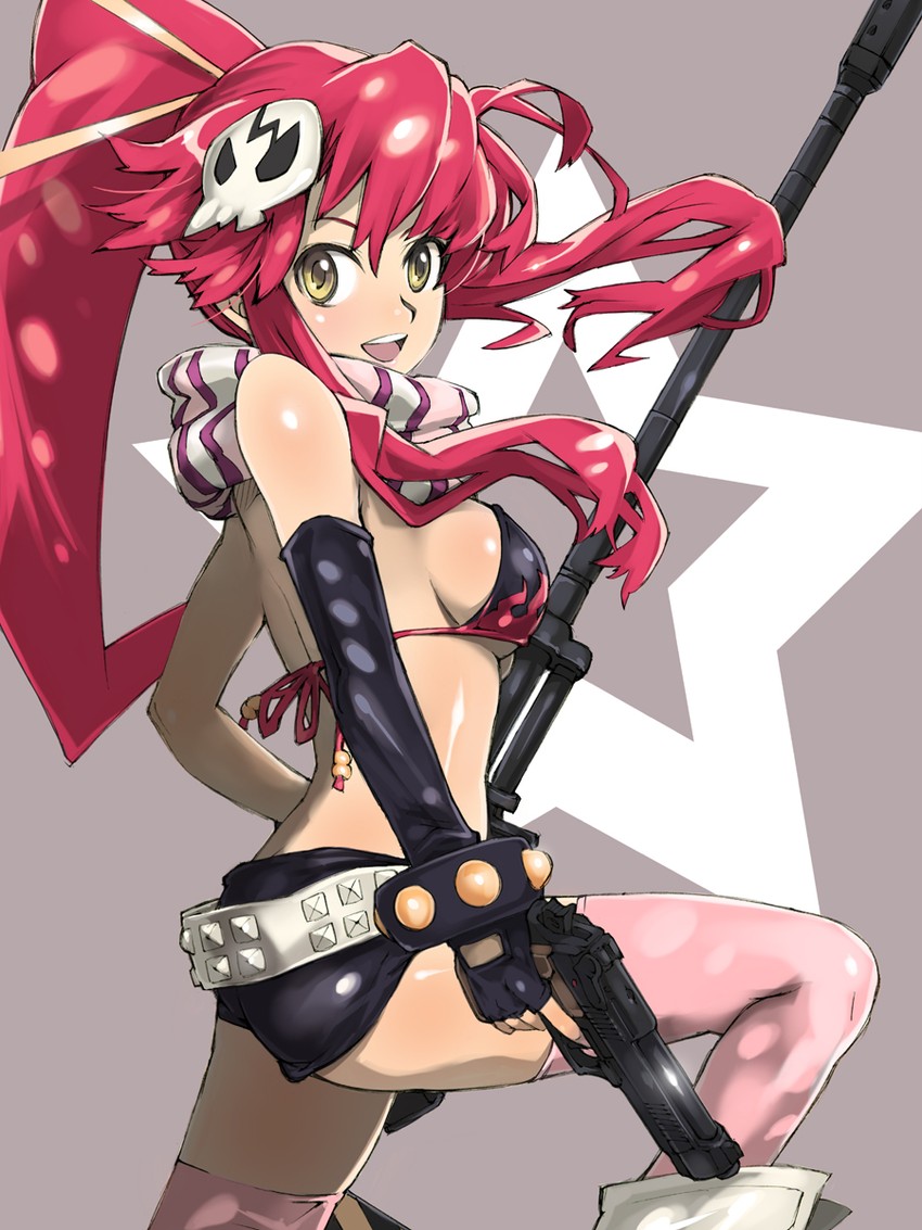 yoko littner (tengen toppa gurren lagann) drawn by haku_(sabosoda)