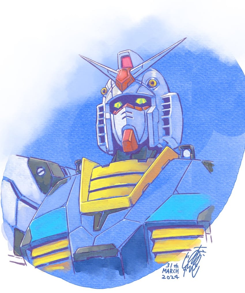 rx-78-2 gundam and rx-78f00 (gundam and 1 more) drawn by oono_junji
