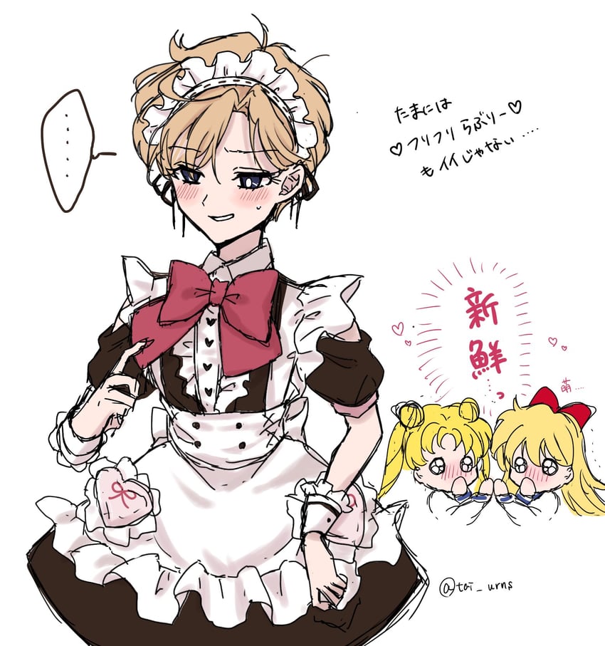 tsukino usagi, aino minako, and ten'ou haruka (bishoujo senshi sailor moon) drawn by tai_urns