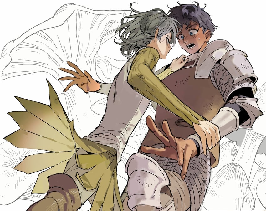 mithrun and kabru (dungeon meshi) drawn by mon_g_11