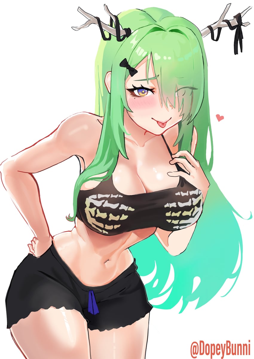 ceres fauna (hololive and 1 more) drawn by dopeybunni