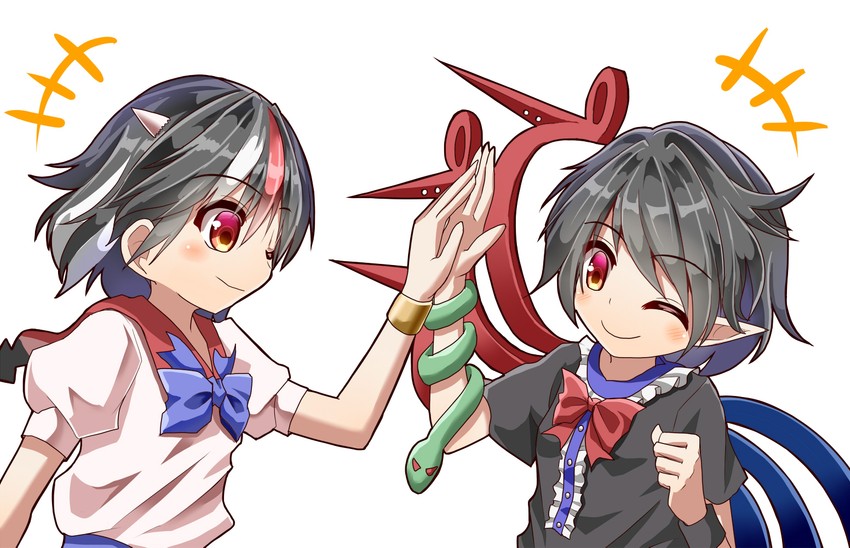 houjuu nue and kijin seija (touhou) drawn by sugiyama_ichirou