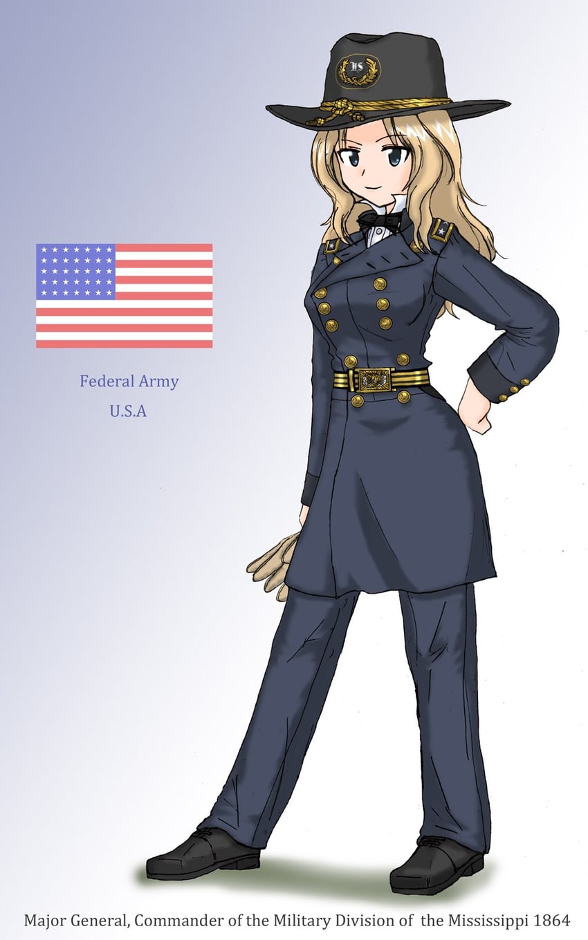 kay and william tecumseh sherman (girls und panzer and 1 more) drawn by ernest_(sieg1945)