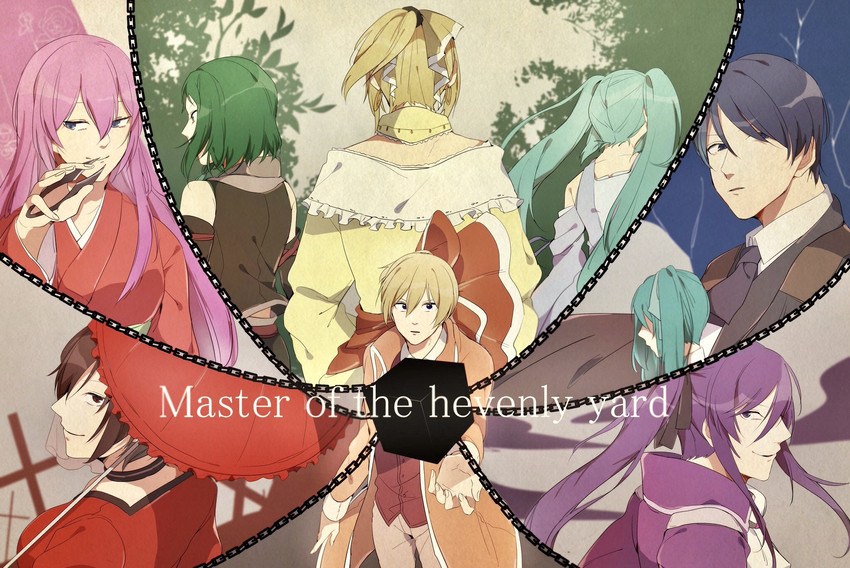 hatsune miku, kagamine rin, kagamine len, megurine luka, kaito, and 14 more (vocaloid and 2 more) drawn by asterisk_(oa_ir)