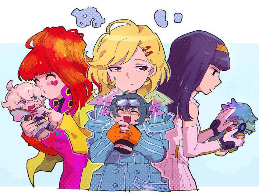 remnan, raqio, setsu, sq, yuriko, and 1 more (gnosia) drawn by chiimako