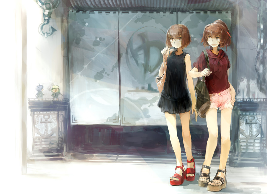 fairy, hyuuga, and ise (kantai collection) drawn by custom_(cus-tom)