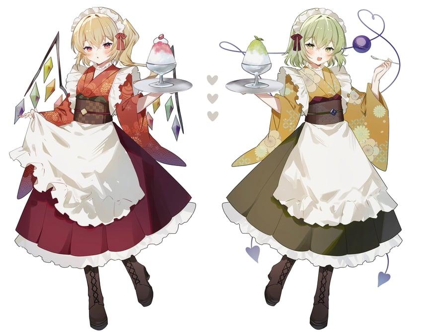 flandre scarlet and komeiji koishi (touhou) drawn by sorani_(kaeru0768)