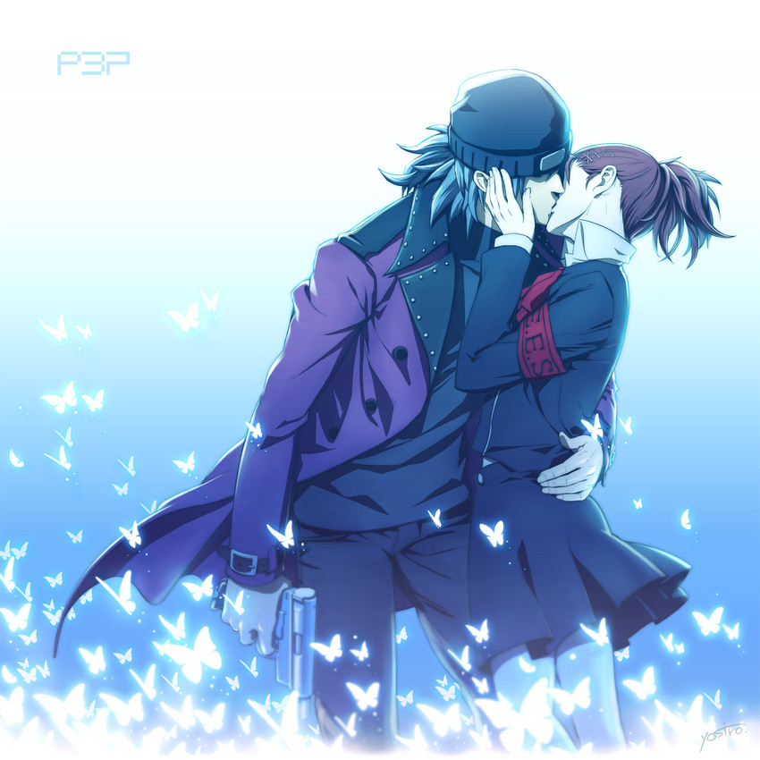 shiomi kotone and aragaki shinjirou (persona and 2 more) drawn by yoshida_shiro