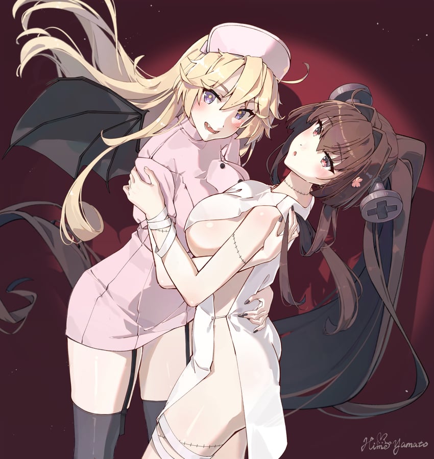 yamato, iowa, and frankenstein's monster (kantai collection and 1 more) drawn by himeyamato