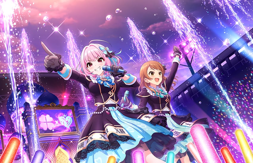 yumemi riamu and hojo karen (idolmaster and 2 more)