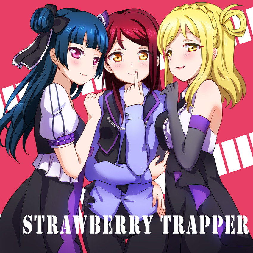 tsushima yoshiko, sakurauchi riko, and ohara mari (love live! and 2 more) drawn by emia_wang