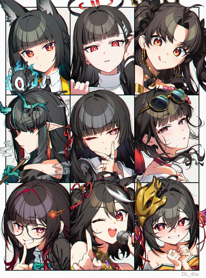 rio, hoshimi miyabi, sparkle, ishtar, kitasan black, and 5 more (fate and 10 more) drawn by dl_(dl_6ix)