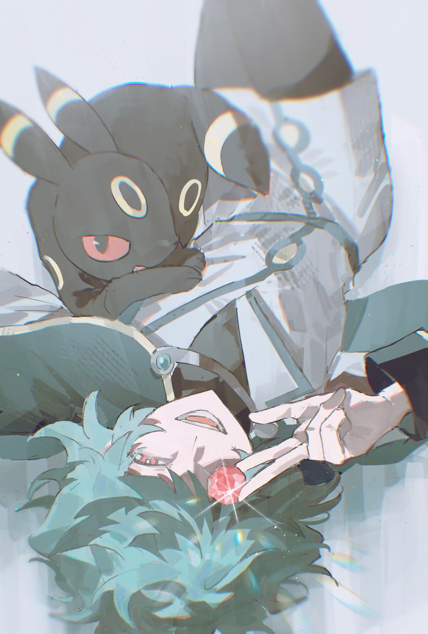 umbreon and spinel (pokemon and 1 more) drawn by hazel_maier