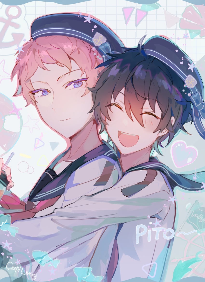 kagehira mika and itsuki shu (ensemble stars!) drawn by tirutiru_bee