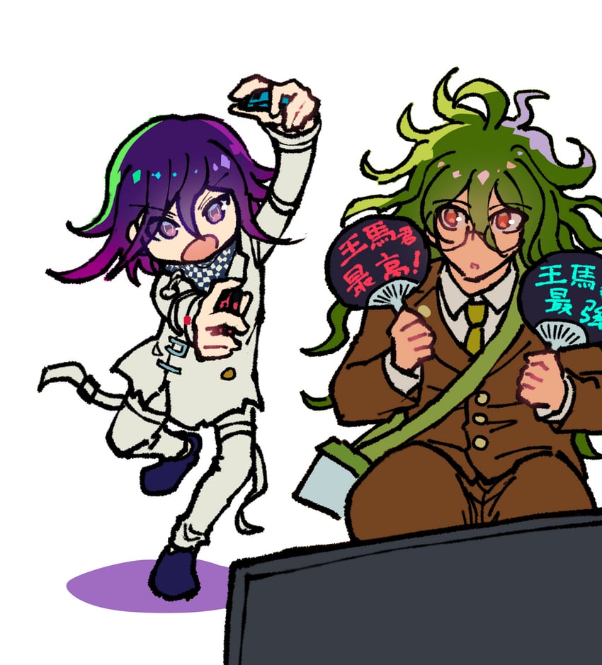 oma kokichi and gokuhara gonta (danganronpa and 1 more) drawn by youko-shima