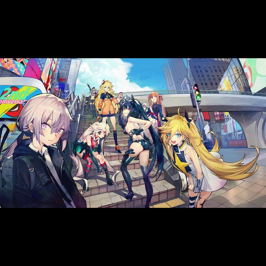 springfield, m200, aa-12, s.a.t.8, micro uzi, and 2 more (girls' frontline and 2 more) drawn by oop
