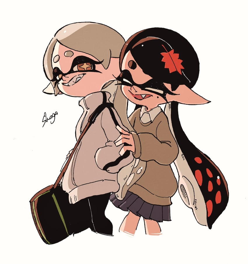 callie and marie (splatoon and 1 more) drawn by shogo_(shogo70449442)