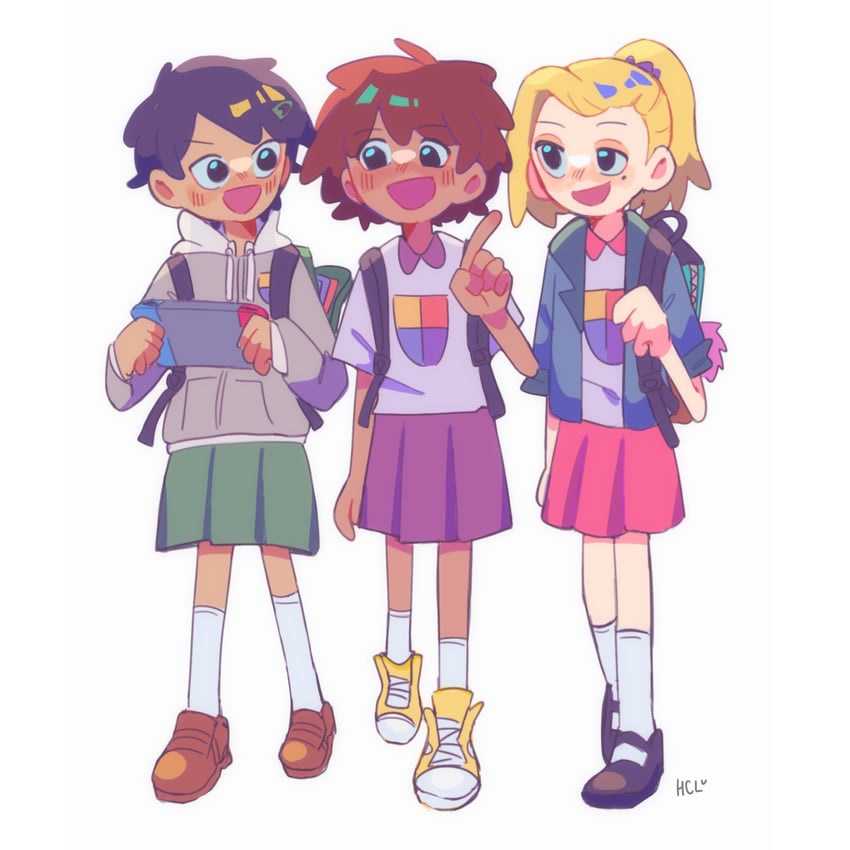 sasha waybright, anne boonchuy, and marcy wu (amphibia) drawn by pinkukirby