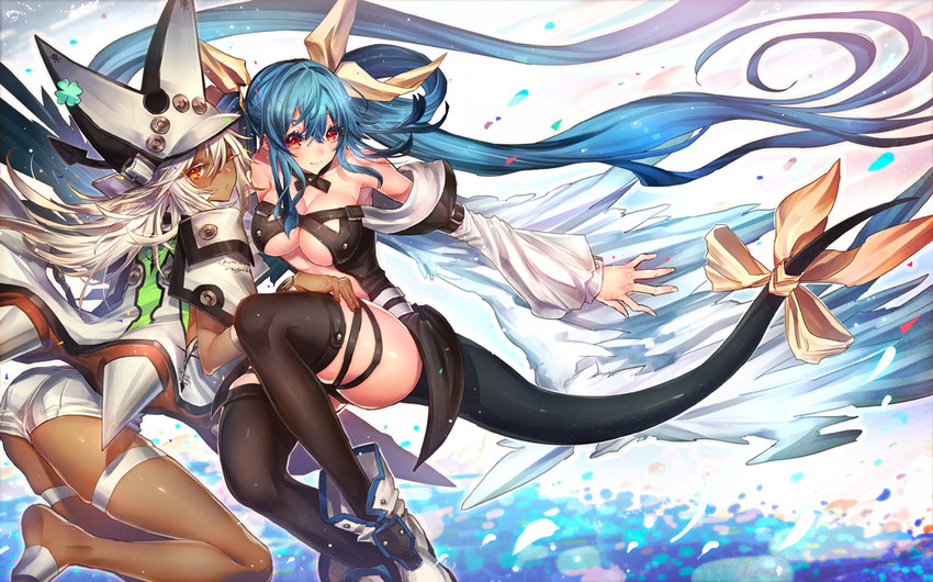 dizzy and ramlethal valentine (guilty gear and 3 more) drawn by oro_(sumakaita)