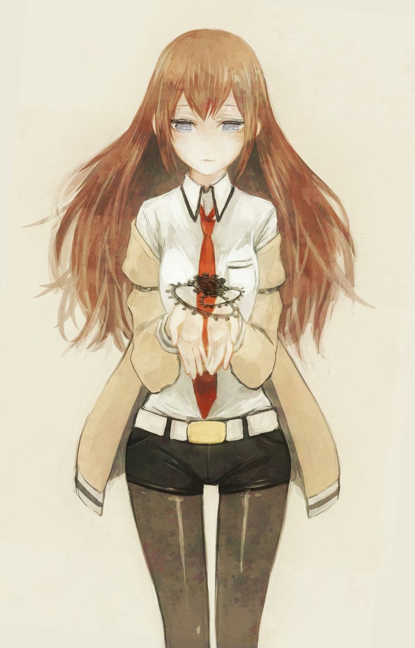 makise kurisu (science adventure and 1 more) drawn by kuromu_(kaeru)