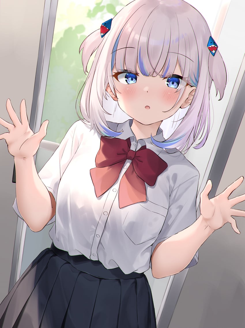 gawr gura (hololive and 1 more) drawn by myonchi
