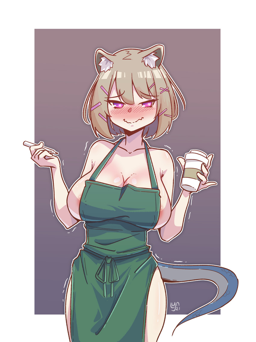 utage (arknights and 1 more) drawn by lyneriee