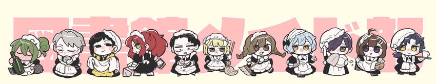 angela, roland, netzach, binah, hod, and 6 more (project moon and 1 more) drawn by kojocho05