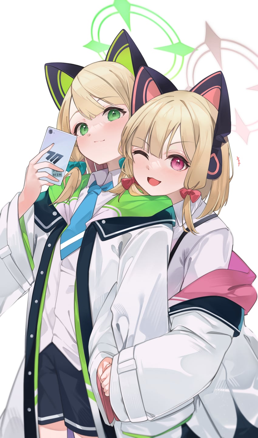 momoi and midori (blue archive) drawn by mimizuku_(mmiganaru)