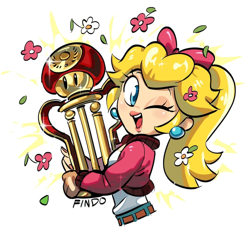 princess peach (mario and 2 more) drawn by findoworld