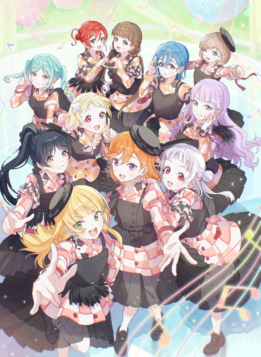 shibuya kanon, tang keke, heanna sumire, arashi chisato, hazuki ren, and 6 more (love live! and 1 more) drawn by ban_(one_ban7241)