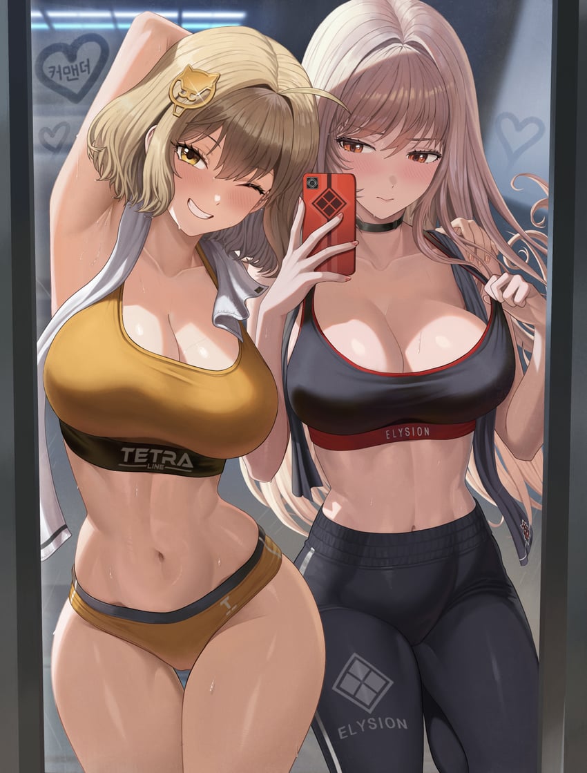 anis and rapi (goddess of victory: nikke) drawn by silvertsuki