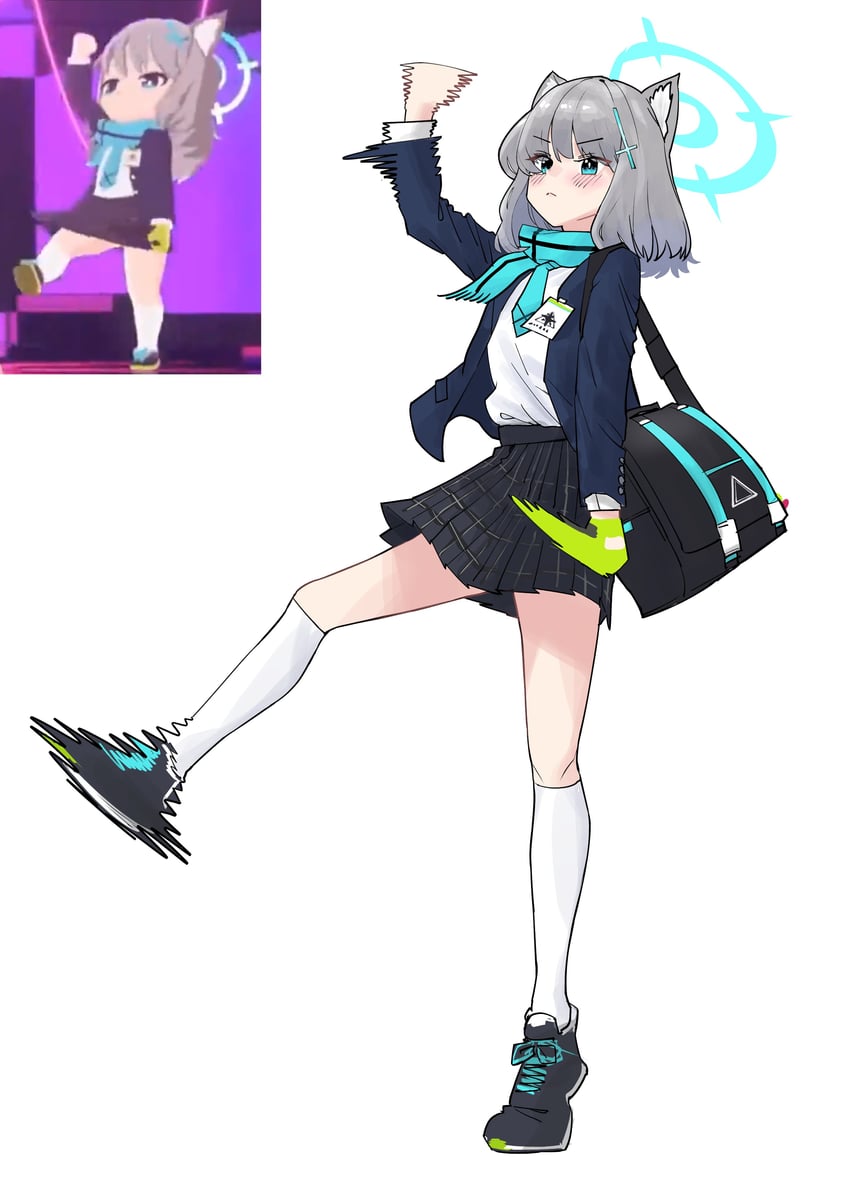 shiroko (blue archive and 1 more) drawn by yeopeu_(yeopeu_)