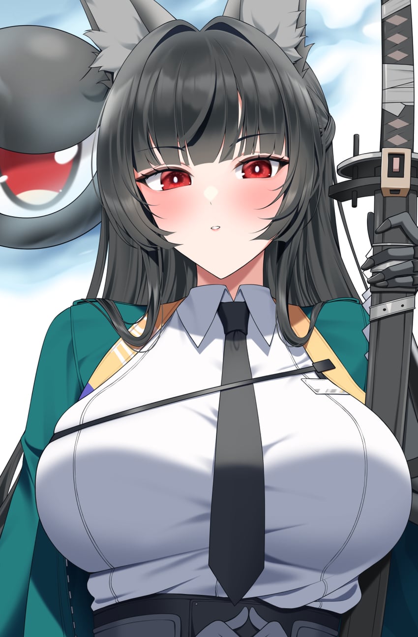hoshimi miyabi and tailless (zenless zone zero) drawn by kikata_(hata_nanokana)