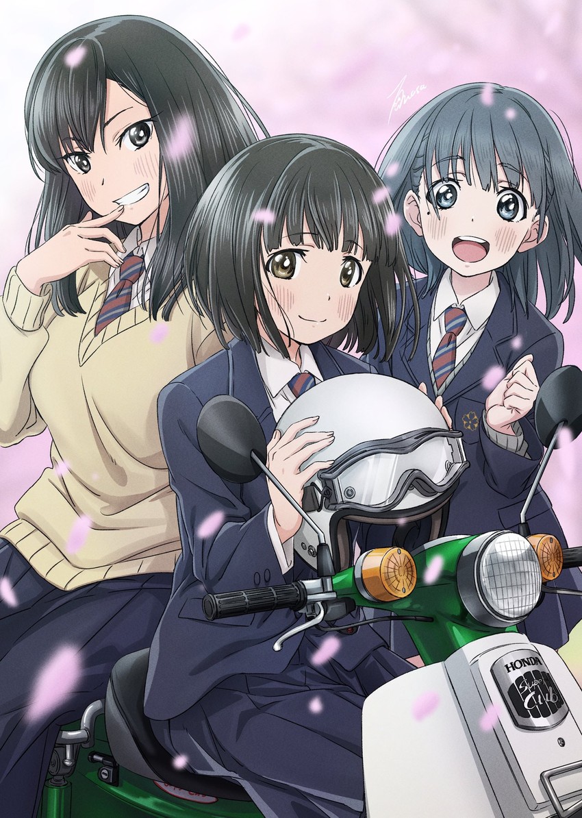 koguma, reiko, and eniwa shii (super cub) drawn by tsuji_masatoshi