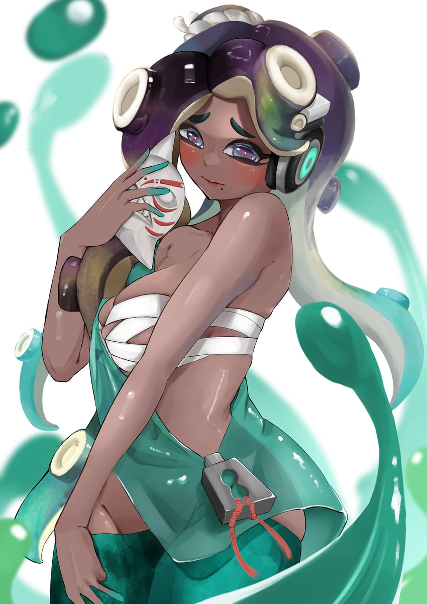 marina and shiver (splatoon and 1 more) drawn by machiko_machi