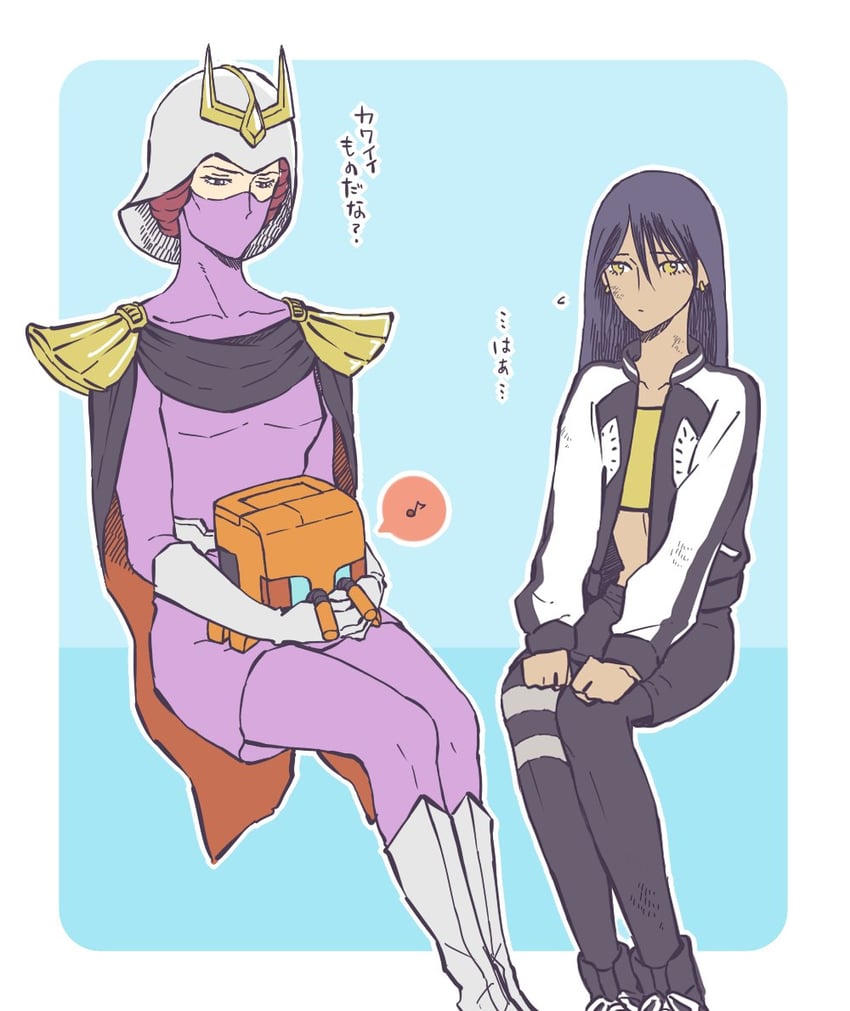 nyaan, conch, and kycilia zabi (gundam and 1 more) drawn by hanei_meko